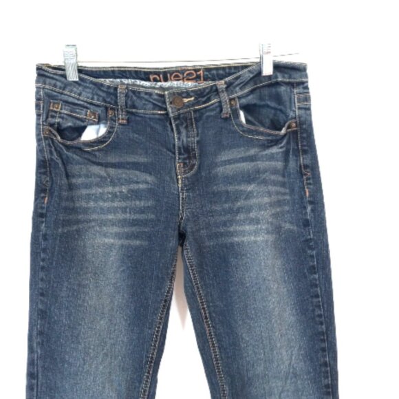 Rue21 Women’s Jeans 11/12 Bootcut Low Rise Embroidered Flap Pocket Stretch Denim - Picture 4 of 13